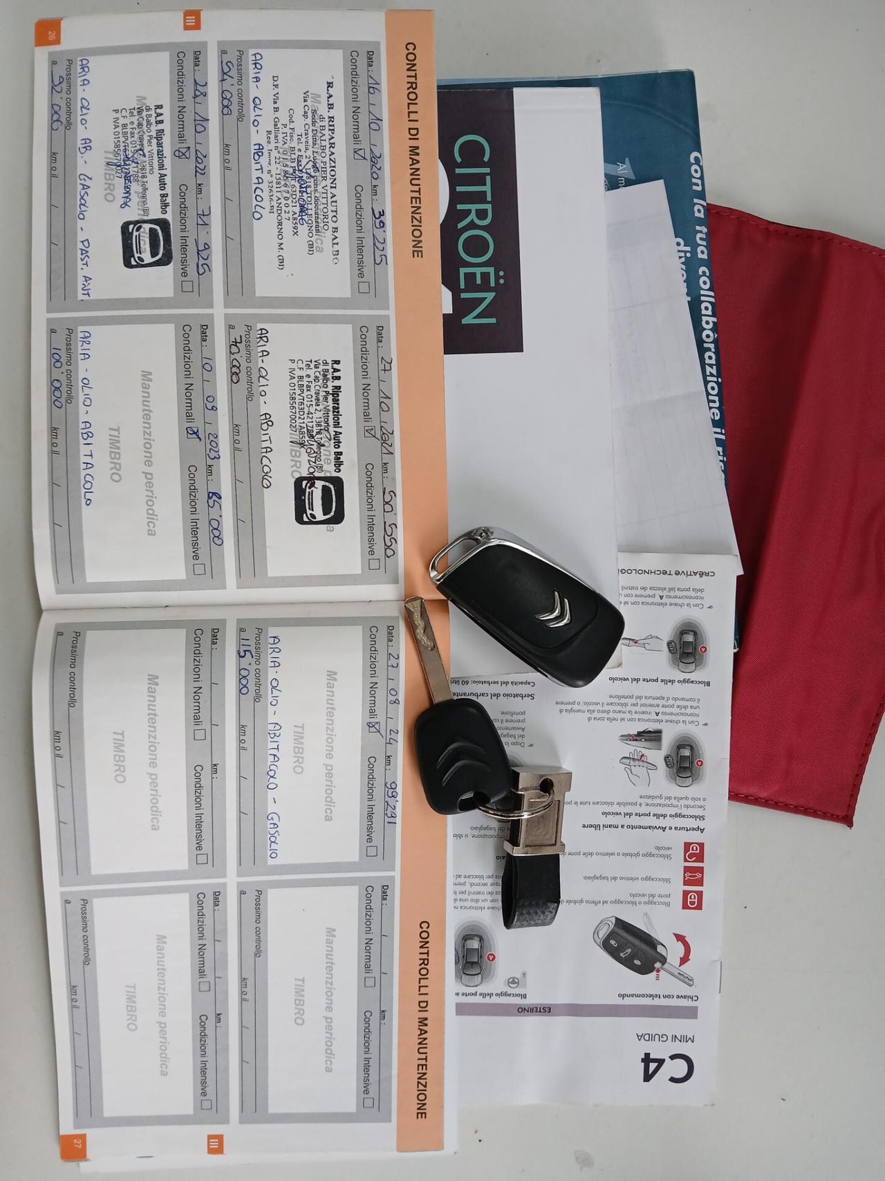 Citroen C4 EURO 6 TAGLIANDI CERTIFICATI