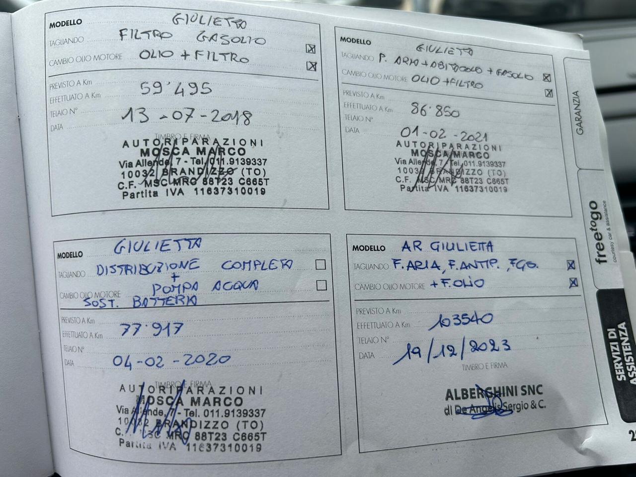 Alfa Giulietta 1.6 MJ DISTINCTIVE Km129.000-2014