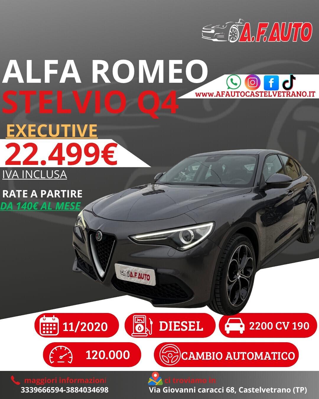 Alfa Romeo Stelvio 2.2 Turbodiesel 190 CV AT8 RWD Executive
