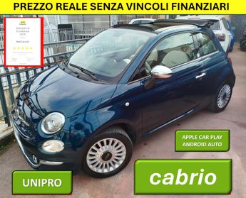 FIAT 500 CABRIO UNIPRO' * PREZZO VERO * QUADRO DIGITALE KM CERTI