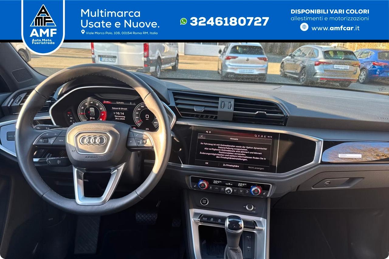 Audi Q3 Sportback 35 TFSI S-Line S-tronic telecamera 19"