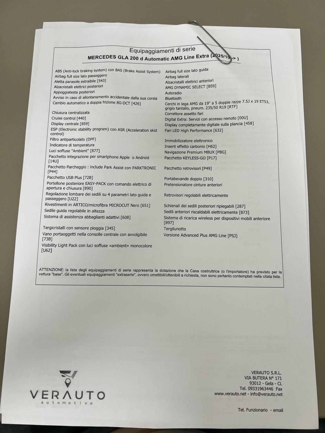 Mercedes-Benz GLA 200d AMG Line Extra auto - possibilità noleggio no scoring