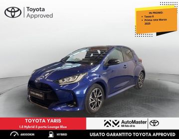 Toyota Yaris 1.5 Hybrid 5 porte Lounge Blue