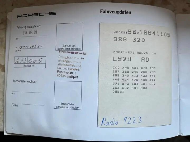 Porsche Boxster S unica per configurazione accessori ASI con CRS