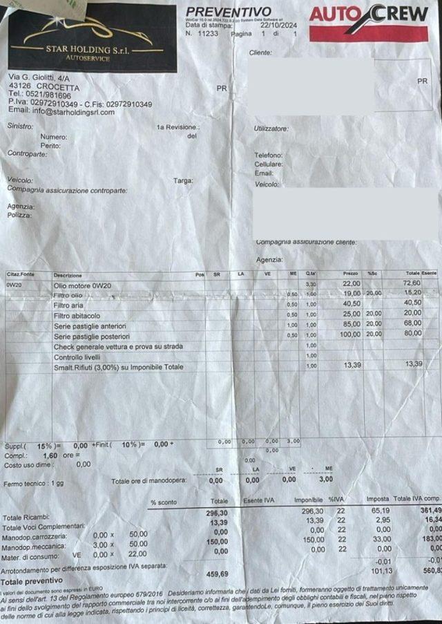 FIAT 500X 1.0 T3 120 CV NEOPATENTATI PERMUTE