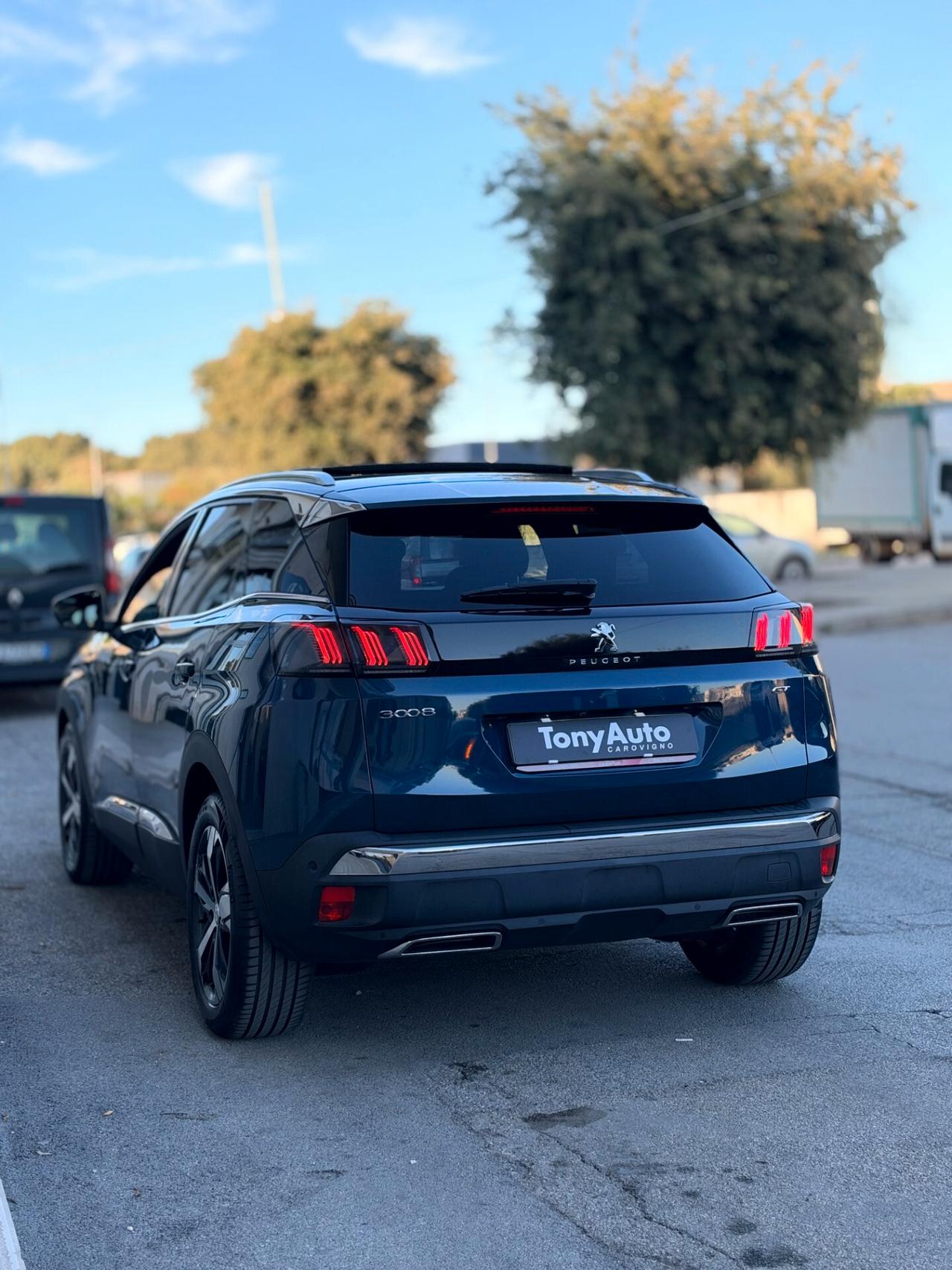 Peugeot 3008 1.5 bluehdi GT S con TETTO APRIBILE,VIRTUAL COCKPIT,APPLE CARPLAY,TELECAMERA 360,INTERNI ALCANTARA/P