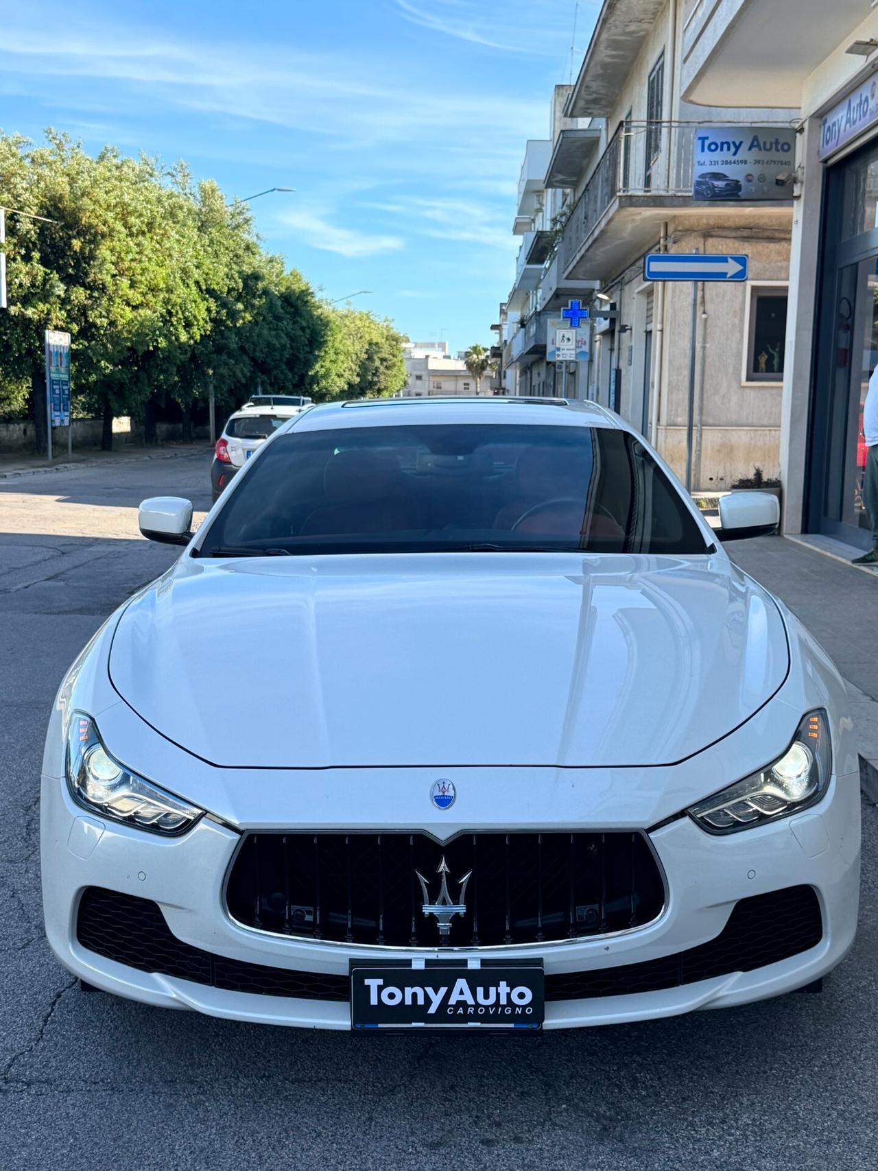 Maserati Ghibli 3.0 V6 bt S Q4 410cv auto E6 TETTO APRIBILE,TELECAMERA,PELLE CARTIER,NAVI,km certificati