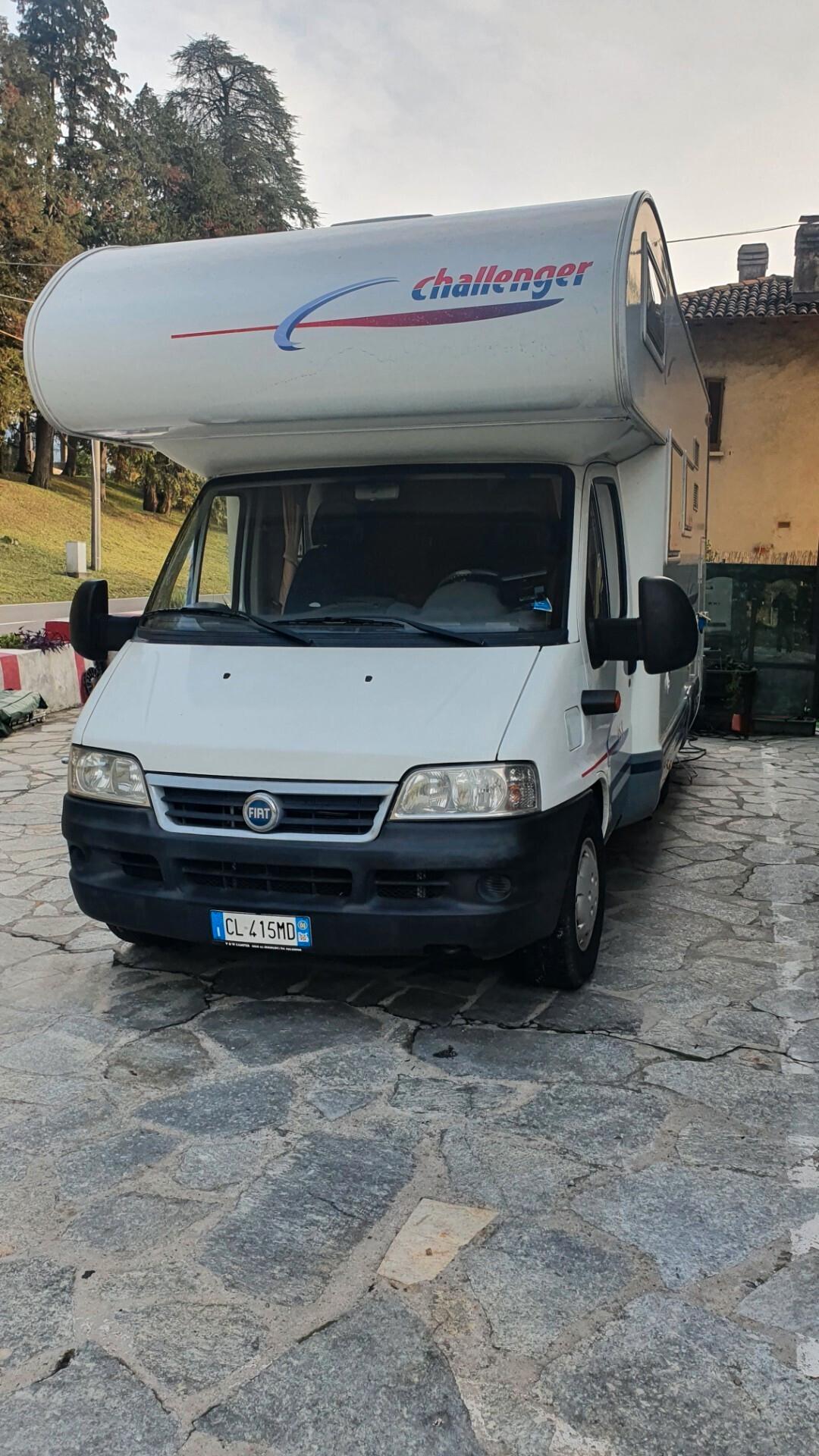 camper mansardato challenger 163 su scocca fiat ducato 2.8 jtd