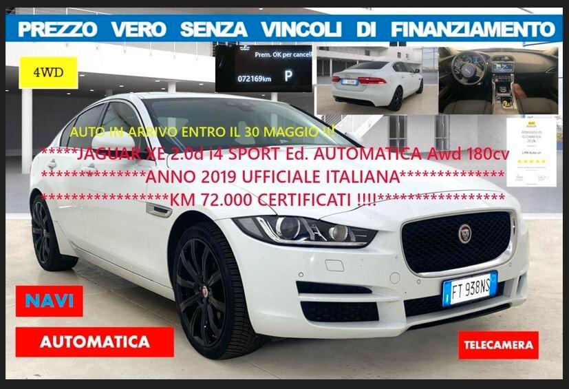 Jaguar XE 2.0d i4 SPORT Edition Awd 180cv**PREZZO REALE**FULL OPTIONAL
