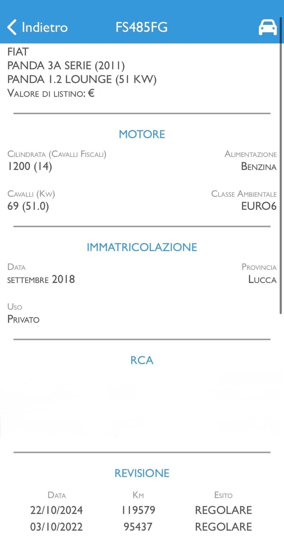 Fiat Panda 1.2 69 Cv S&S Lounge - 2018