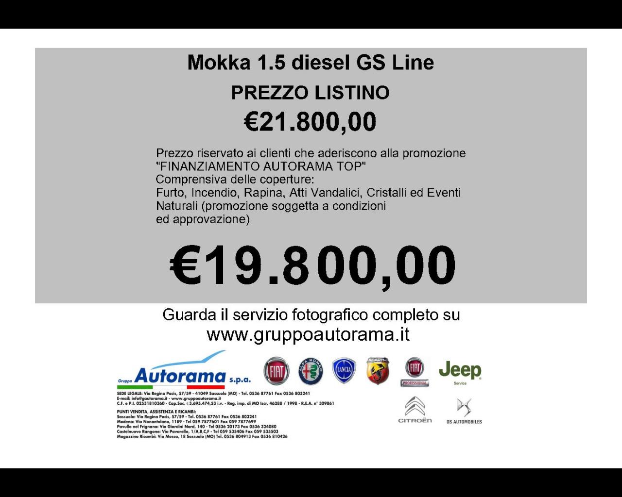 OPEL Mokka 2ª serie Mokka 1.5 diesel GS Line