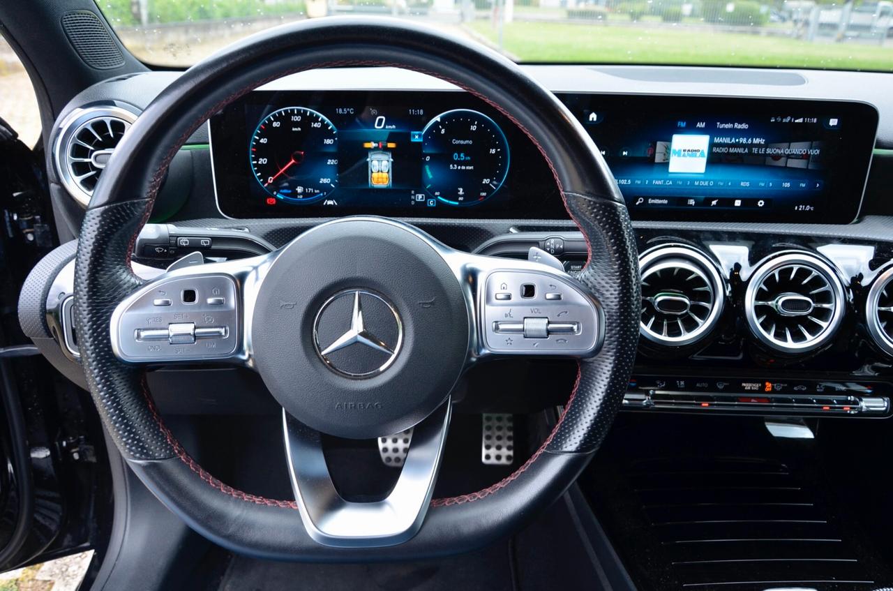 MERCEDES-BENZ A 180d PREMIUM 116cv AUTO, UNICOPROP, SERVICE MERCEDES, UFF ITALIANA, EURO 6D, FARI LED, LUCI AMBIENTE, PERMUTE