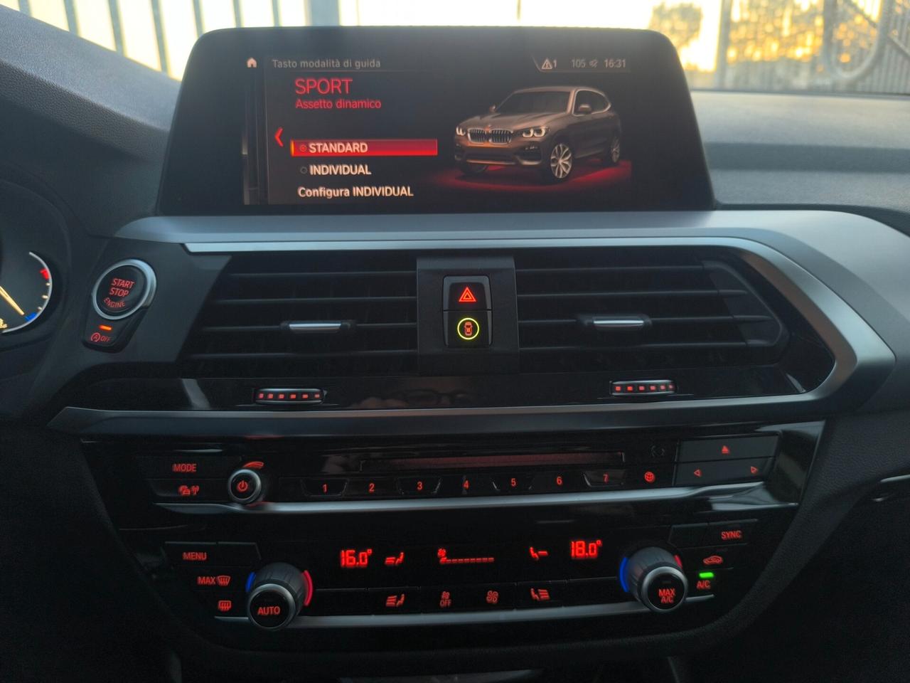 BMW X3 XDRIVE 2.0 DIESEL 190cv 07/20 KM 99.000 TAGLIANDI BMW LED/NAV/SENS.ANT POST/