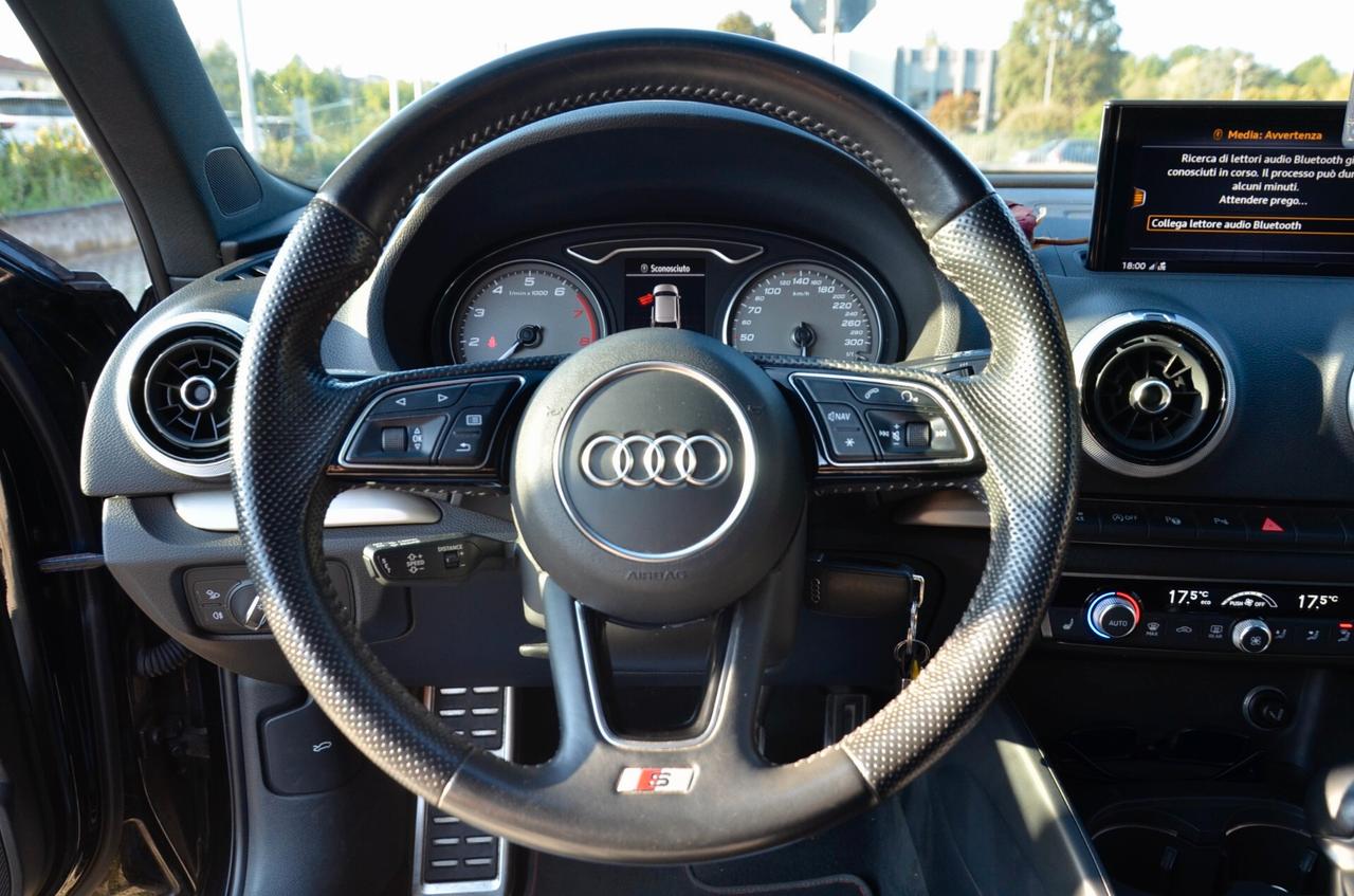 AUDI S3 SPORTBACK 2.0 TFSI QUATTRO S-LINE 300cv S-TRONIC, GARANZIA AUDI 10/27, SERVICE AUDI, EURO 6D, FULL LED, RETROCAMERA, PERMUTE