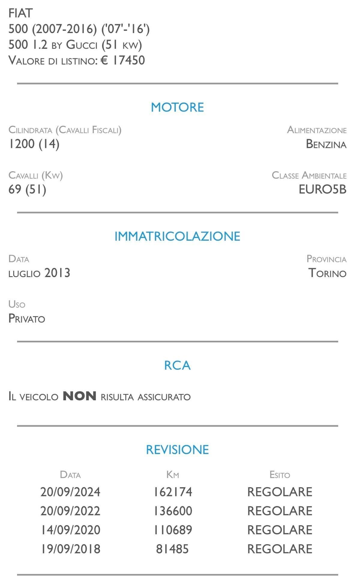 Fiat 500 1.2 Lounge NEOPATENTATI - FINANZIABILE