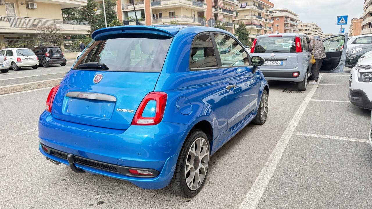 Fiat 500 1.0 Hybrid Rockstar LED TFT CLIMA AUTOMATICO PANORAMA CERCHI 16 PDC BLUETOOTH