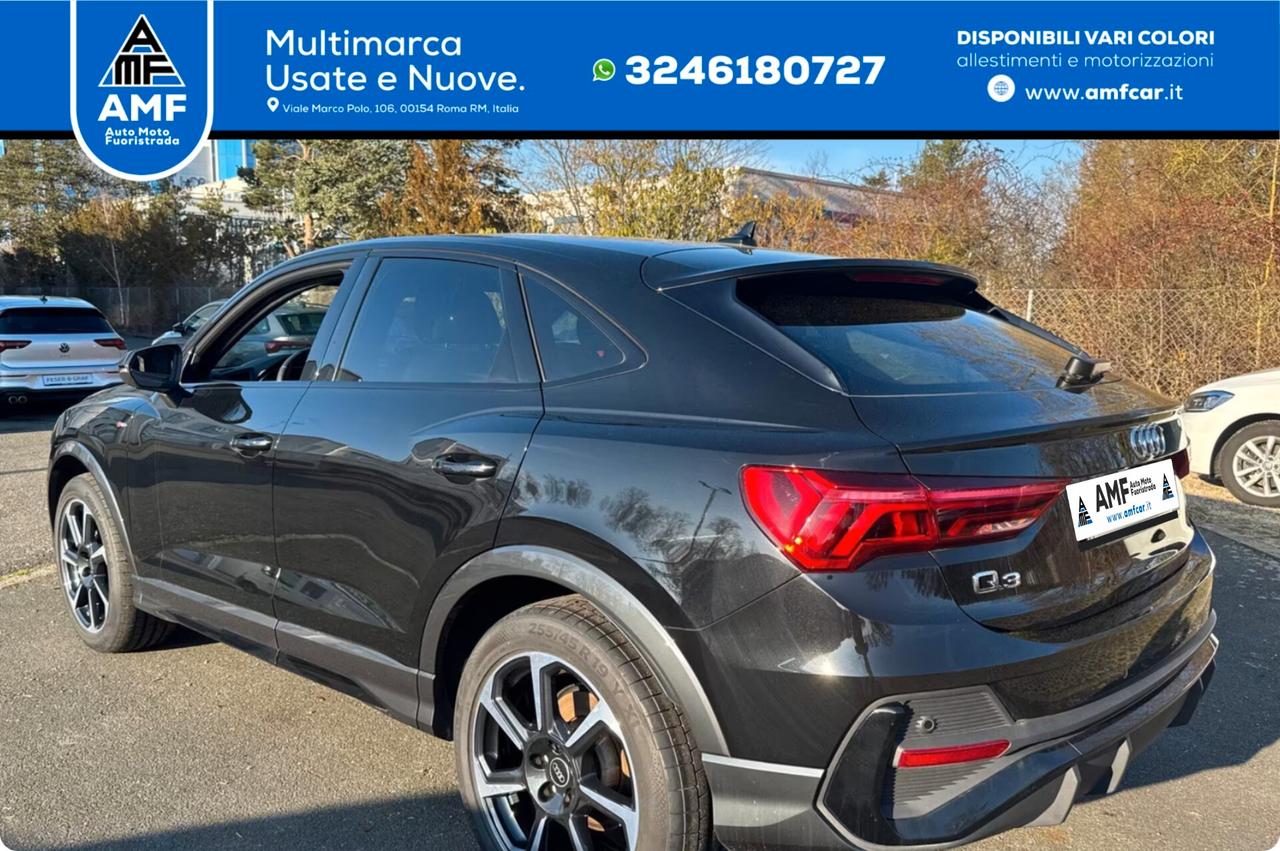 Audi Q3 Sportback 35 TFSI S-Line S-tronic telecamera 19"