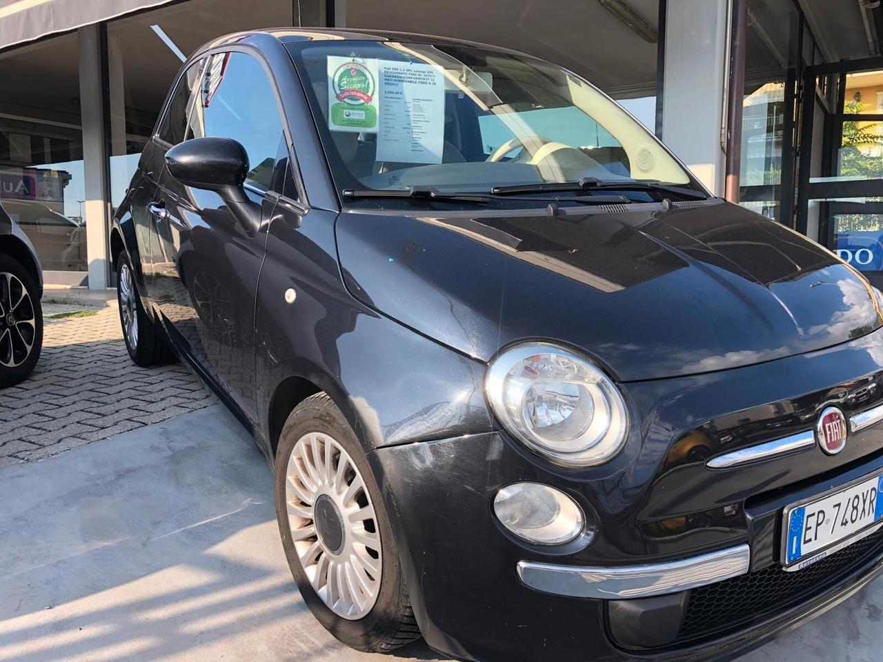 Fiat 500 1.2 GPL Lounge GPL REVISIONATO FINO AL 2035!!! GARANZIA CONFORMGEST 12 MESI RINNOVABILE FINIO A 36 MESII!!!