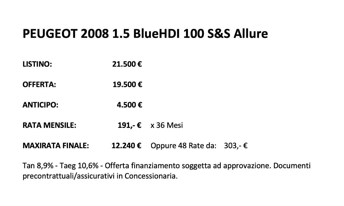 PEUGEOT 2008 BlueHDi 100 S&S Allure