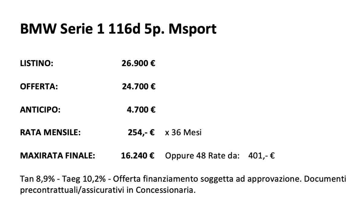 BMW Serie 1 116d 5p. M Sport