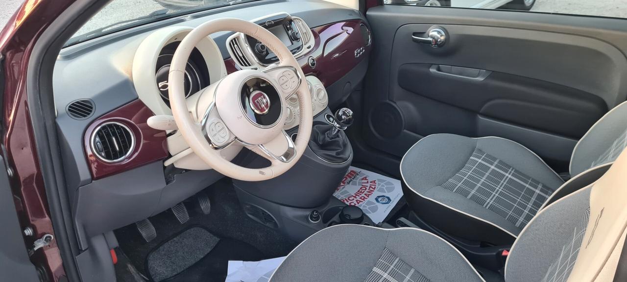 Fiat 500 1.2 Lounge NESSUN OBBLICO DI FINANZIAMENTO NEO PATENTATI GAR. 12 MESI