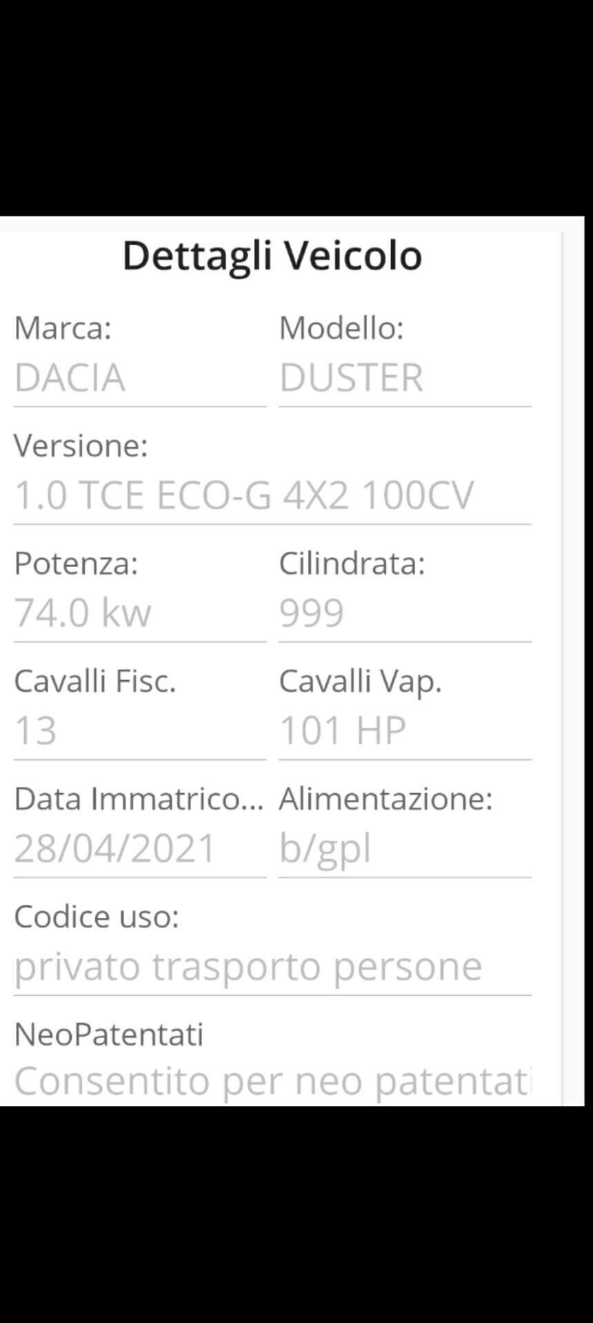 Dacia Duster 1.0 TCe 100 CV ECO-G 4x2 15th Anniversary