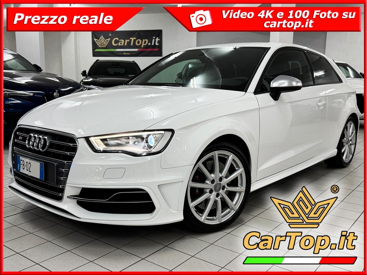 Audi A3 S3 2.0 TFSI 300 CV QUATTRO 3P RETROCAMERA PELLE ALCANTARA BIXENO ALLARME SUBWOOFER RUOTINO