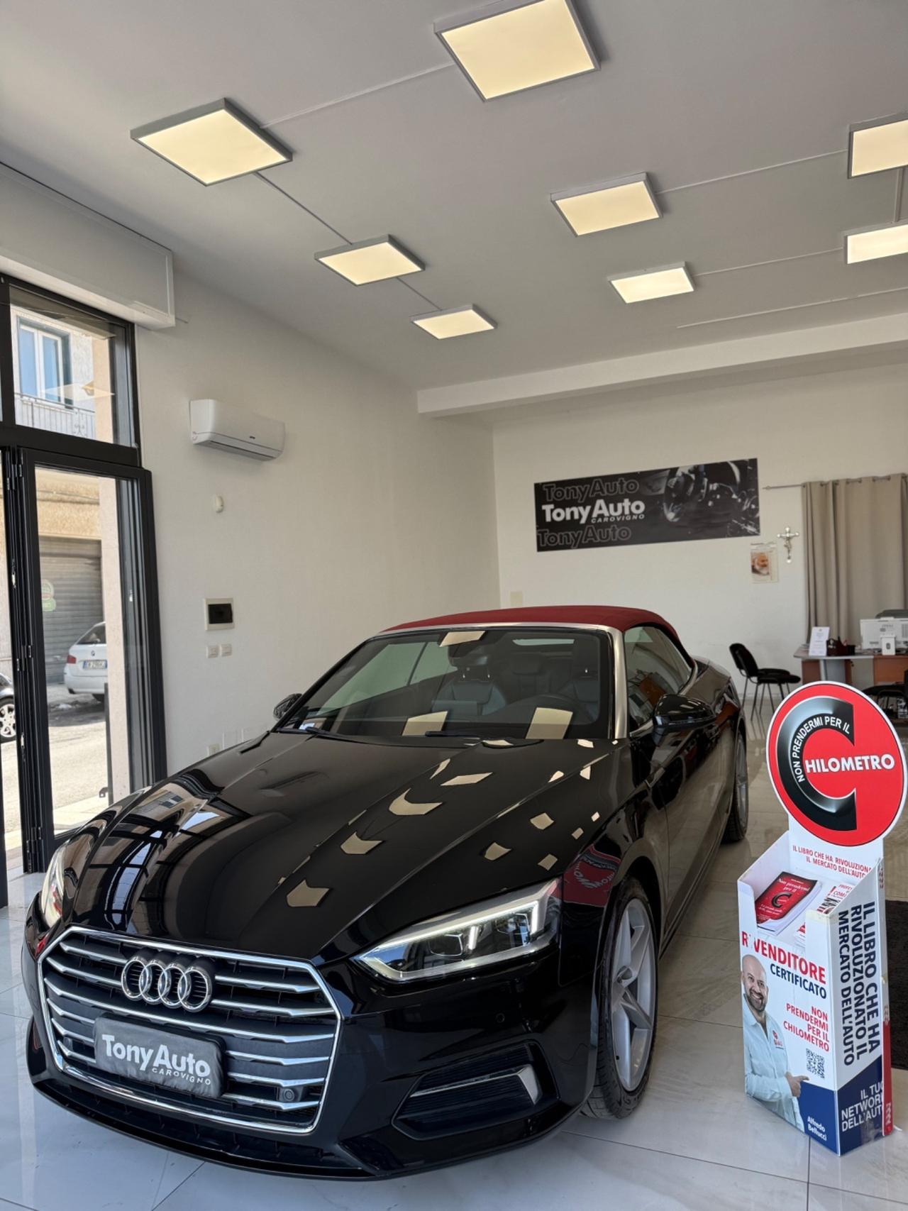 Audi A5 Cabrio 40 2.0 tdi Sport 190cv CAMBIO s-tronic NAVIGATORE, INTERNI IN PELLE, ANDROID AUTO, KM CERTIF