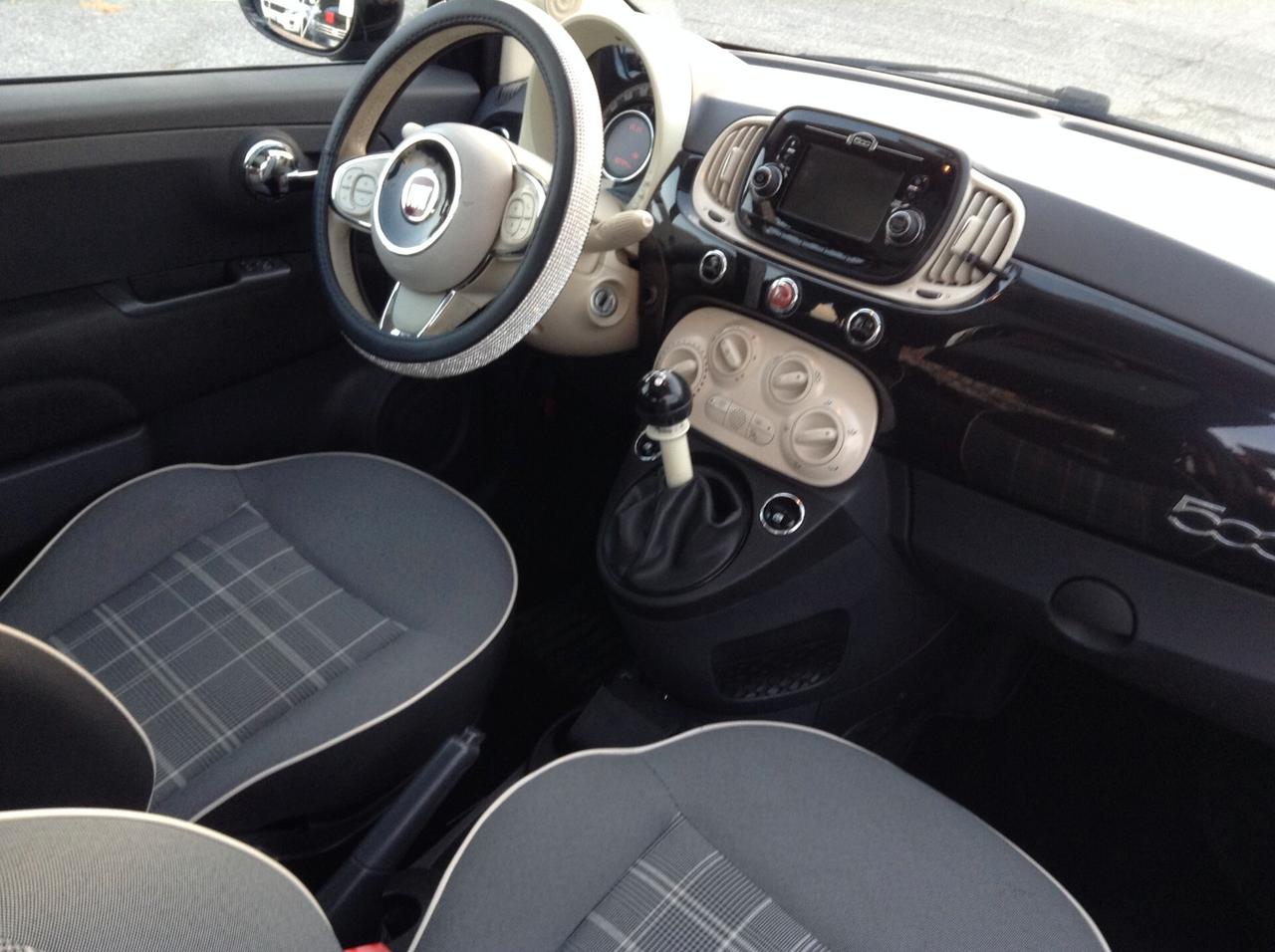 Fiat 500 1.2 Lounge PANORAMA, CERCHI IN LEGA, VOLANTE MULTIFUNZIONE CON BLUETOOTH E VIVAVOCE!!!!!