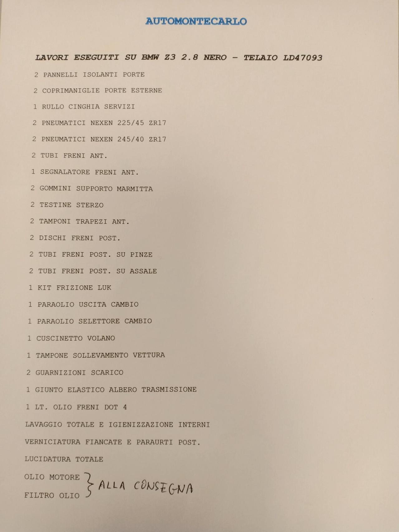 Bmw Z3 2.8 24V cat Roadster