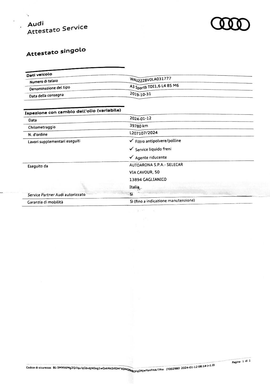 Audi A3 SPB TDI SLine uffic Audi Promo