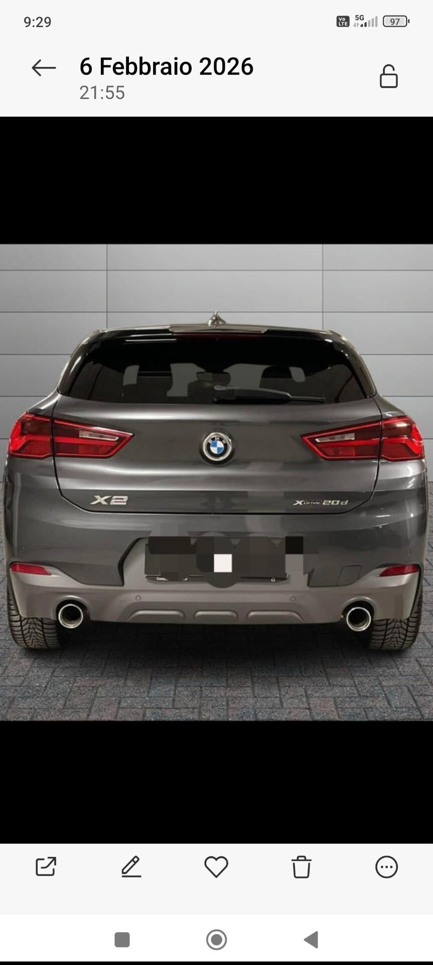 BMW X2 MSPORT S 2.0 DIESEL 09/2019 TAGLIANDI BMW