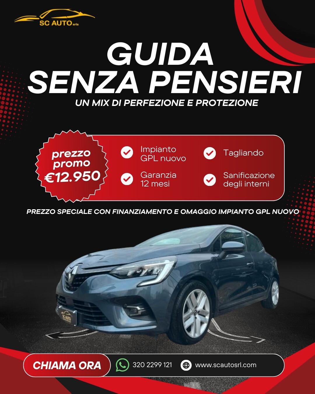 Renault Clio TCe 90 CV 5 porte Business GPL PREZZO CON FINANZIAMENTO