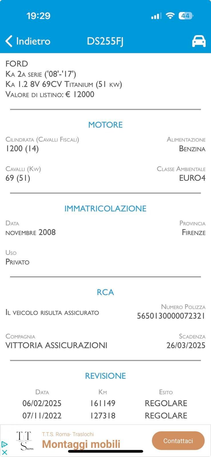 Ford Ka 1.2 Titanium 12 MESI DI GARANZIA COMPLETA!!!!