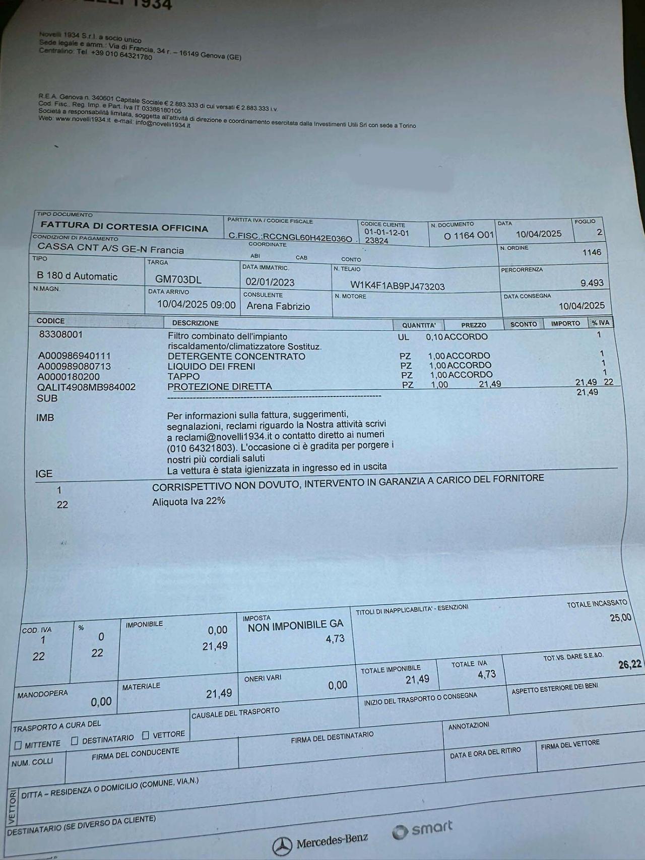Mercedes-benz B 180 d Automatica Business Unico Proprietario solo 18.000 km come nuova
