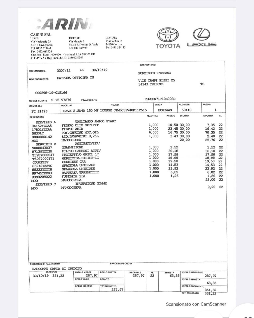 TOYOTA Rav4 Crossover 2.200 D-Cat 150cv 4WD