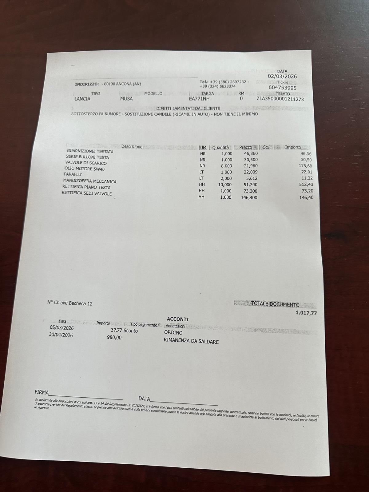 Lancia MUSA 1.4 8V Ecochic (GPL) automatica