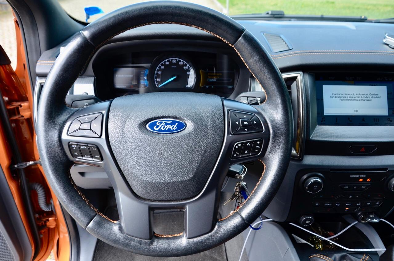 FORD RANGER 3.2 TDCI DOUBLE CAB WILDTRACK 200cv MANUALE, AUTO PRIVATA, UFF ITALIANA, SERVICE FORD, RETROCAMERA, PERMUTE