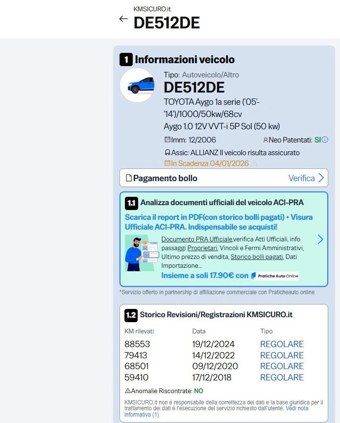 Toyota Aygo 1.0 12V VVT-i 5 porte Sol