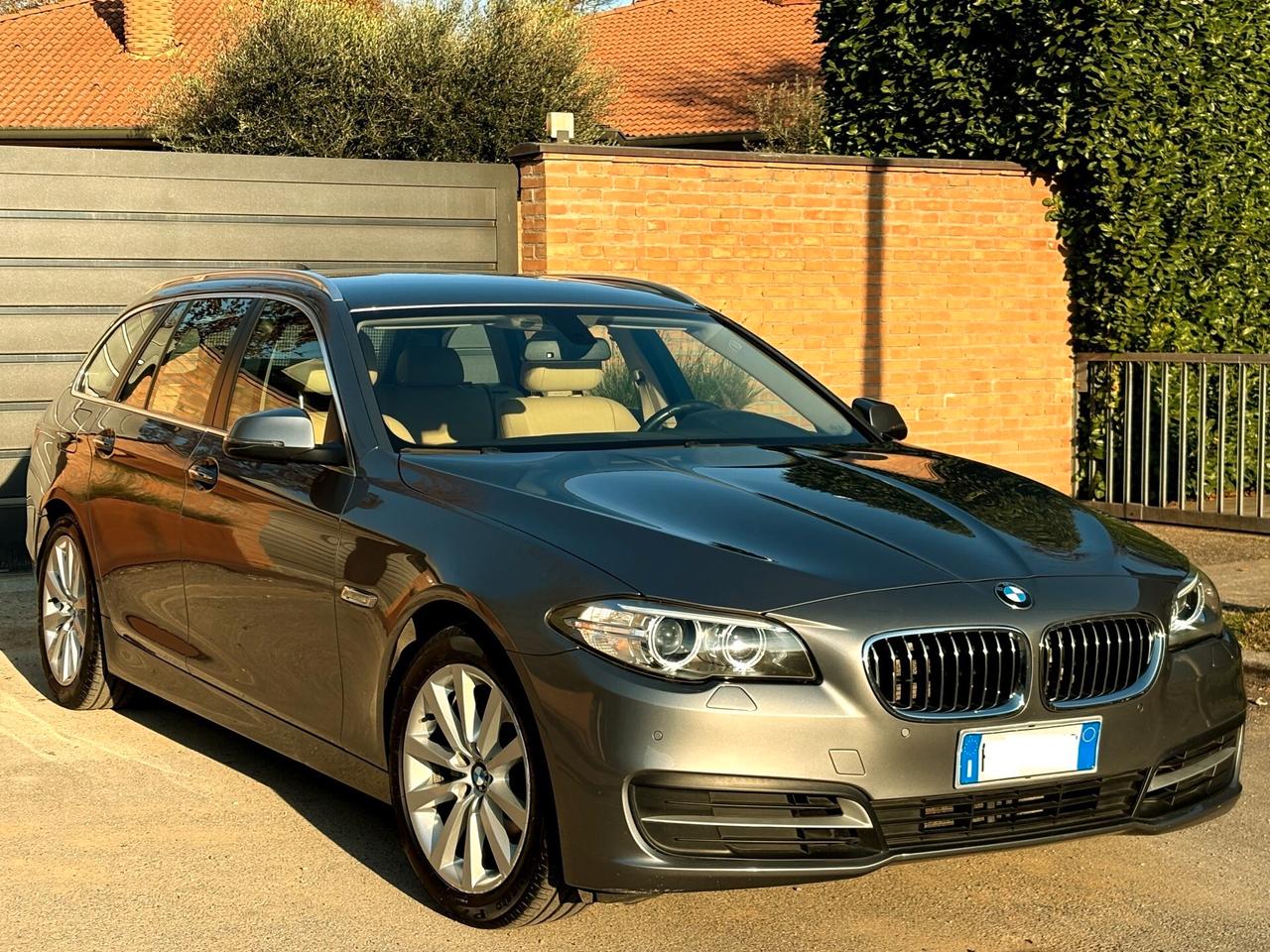 BMW 520D sw aut-128000km-EURO 6-Pelle Beige-2017