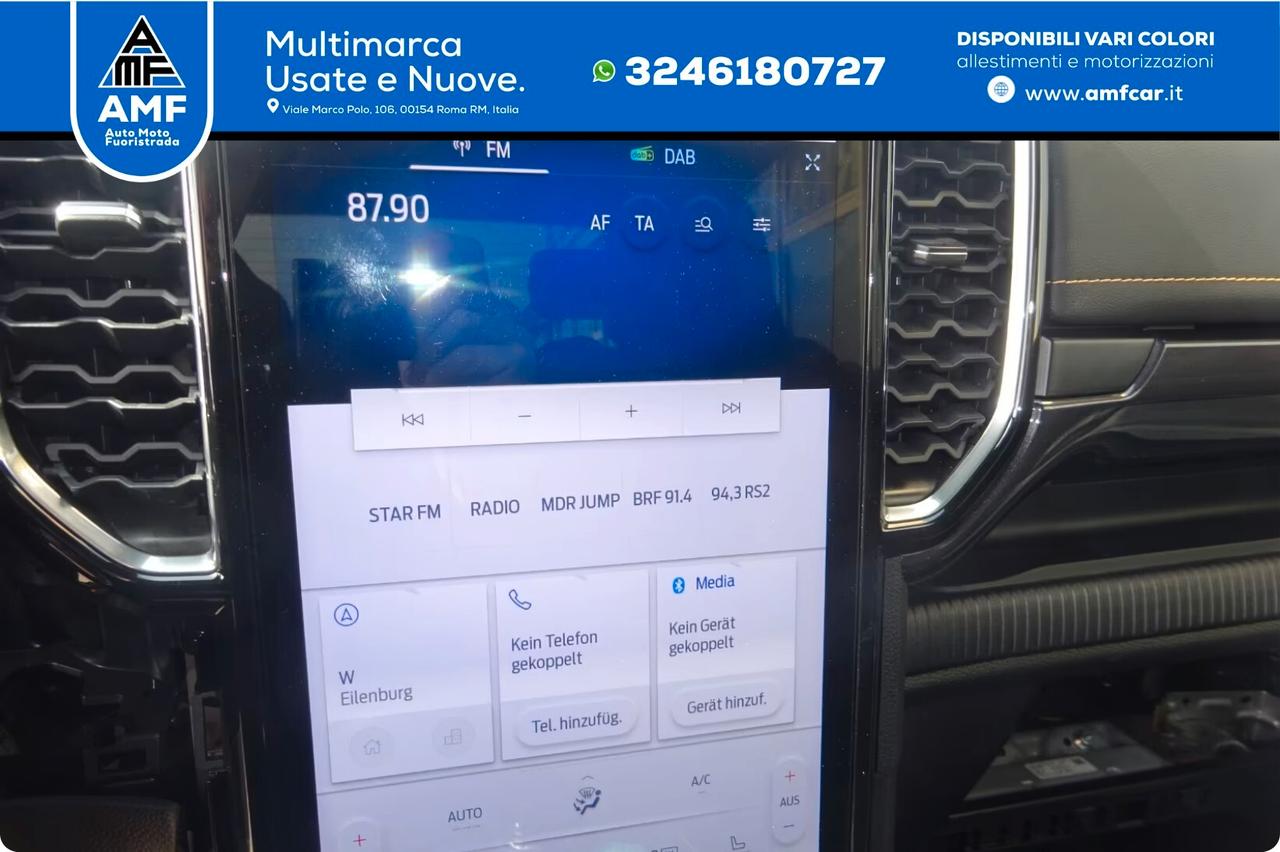 Ford Ranger Doka 205 CV Autm. Wildtrak e-4WD tenda avvolgibile elettrica