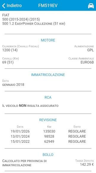 Fiat 500 1.2 EasyPower Collezione