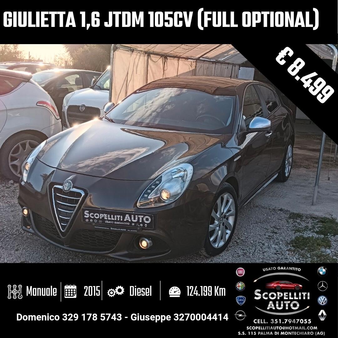 Giulietta 1.6 JTDm-2 105 CV Exclusive full optional