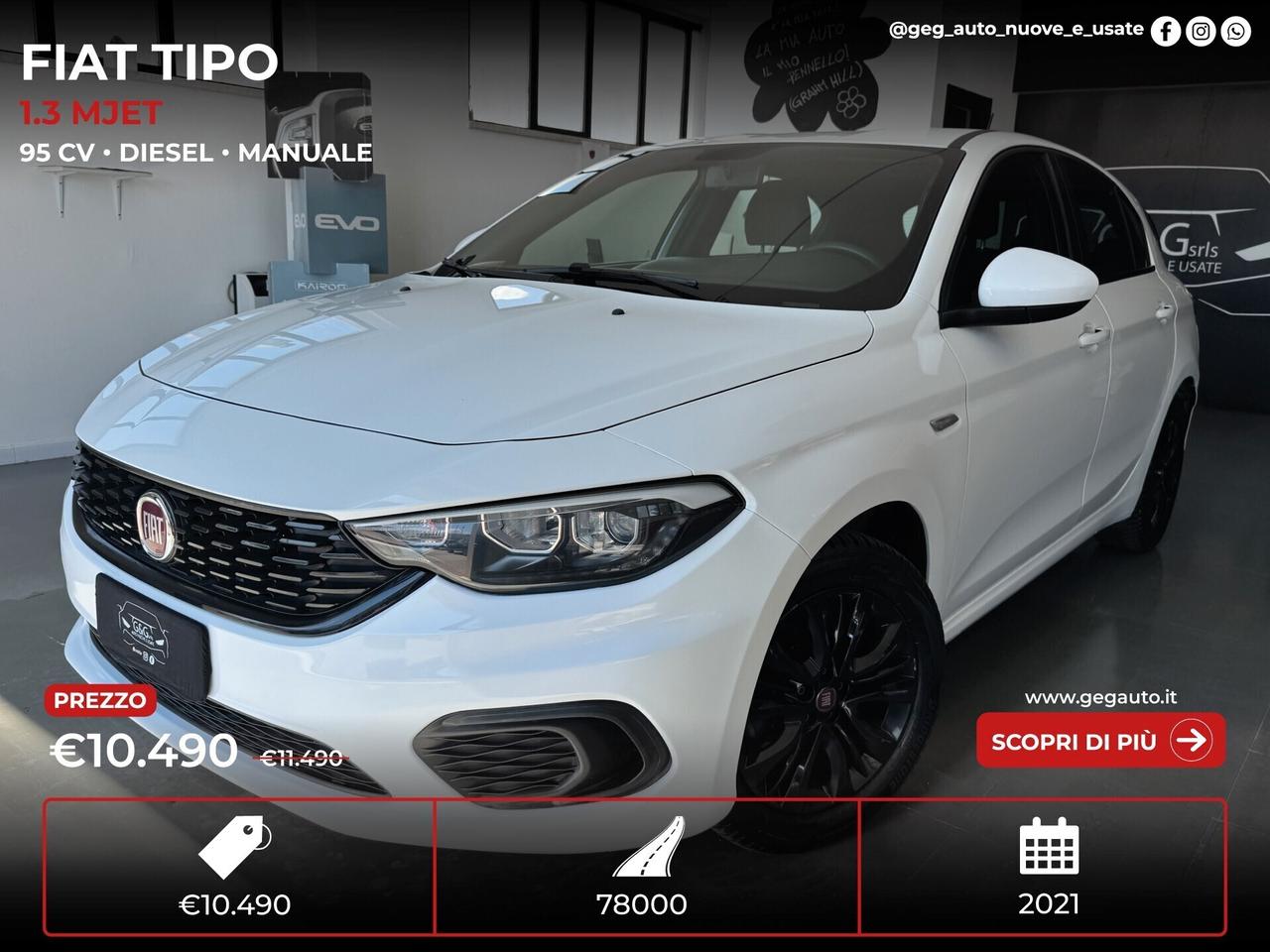 Fiat Tipo 1.3 Mjt 95Cv 5 porte Street - 2021