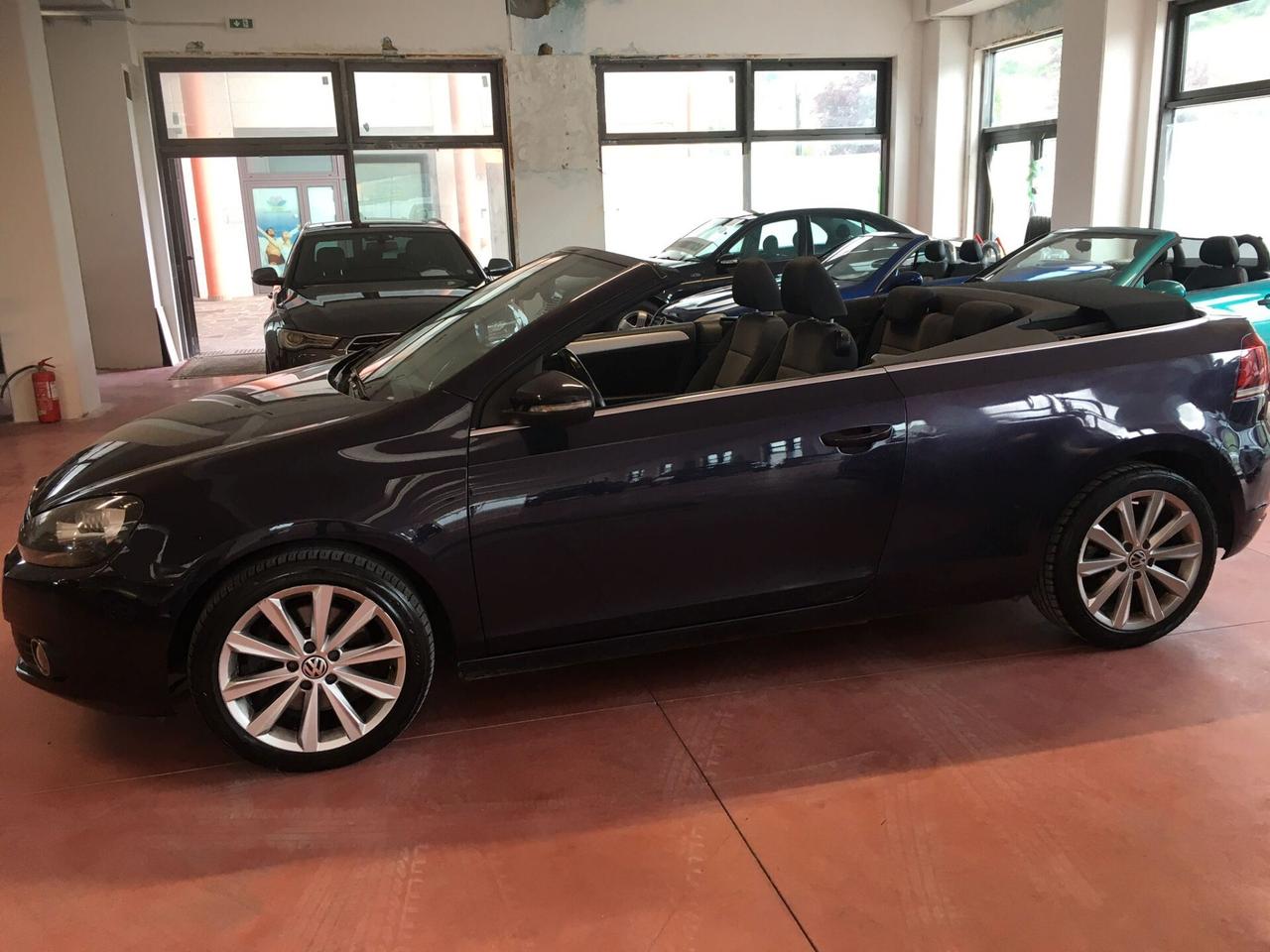 VOLKSWAGEN GOLF CABRIO serie 6 BLUEMOTION LED Diesel 2.0 CV 140 Km 168.487 garanzia 12 mesi