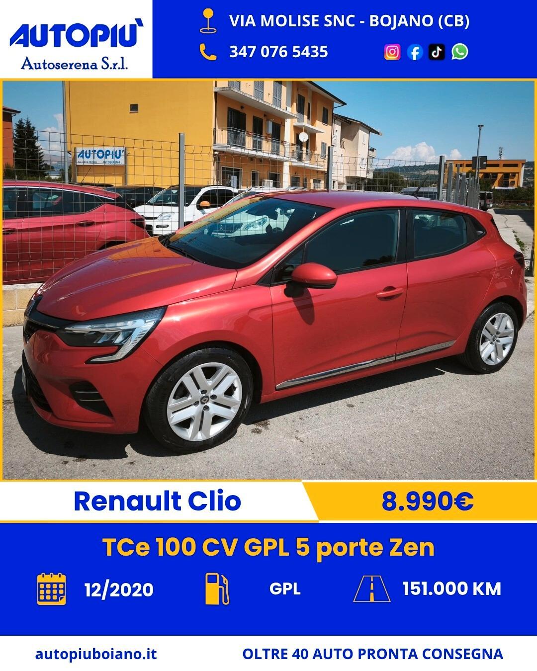Renault Clio TCe 100 CV GPL 5 porte Zen