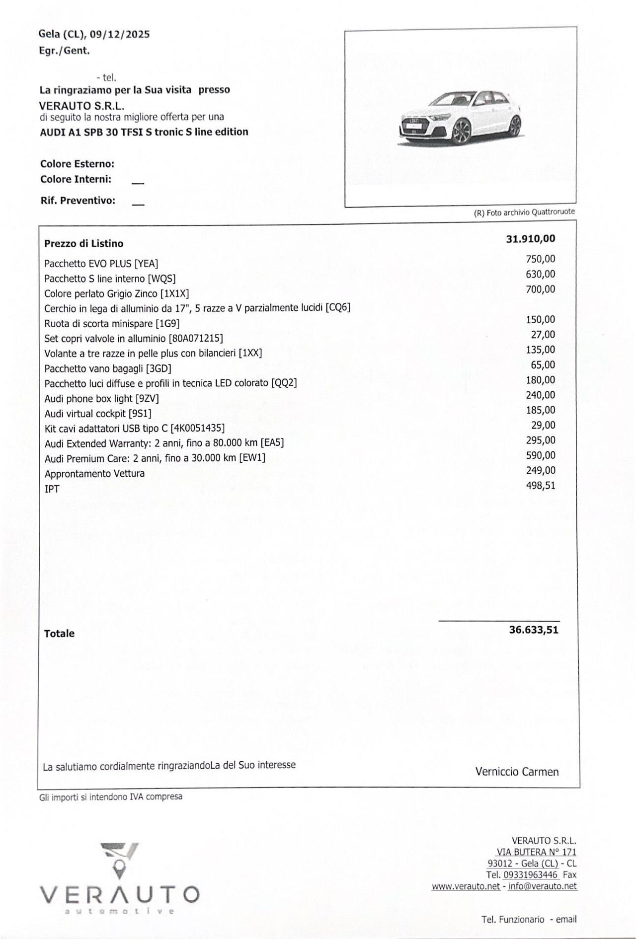 A1 Spb 30tfsi S Line Edition Offerta T-stock