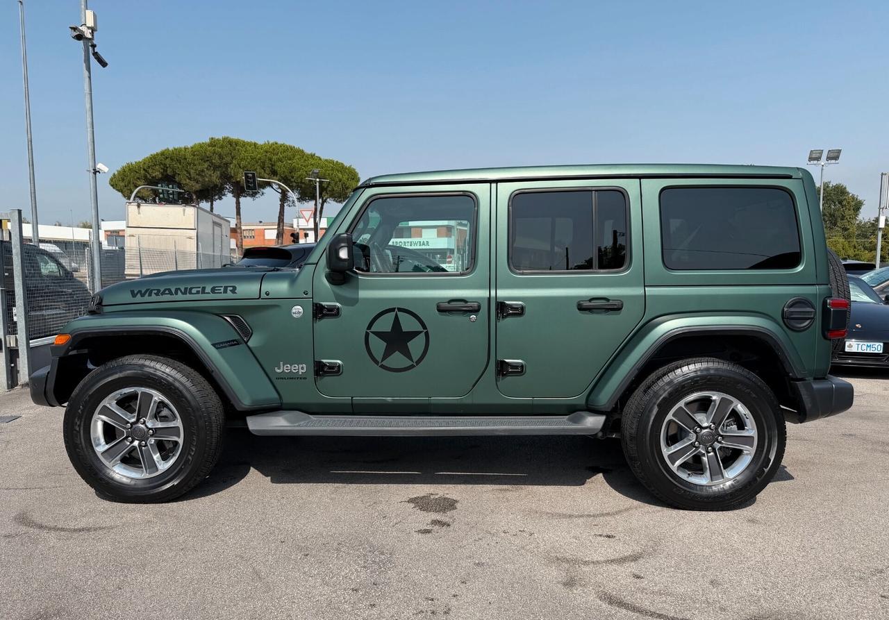 Jeep Wrangler Unlimited 2.2 Mjt II Sahara/unica!!!!/tetto apr. in tela/bellissima!!