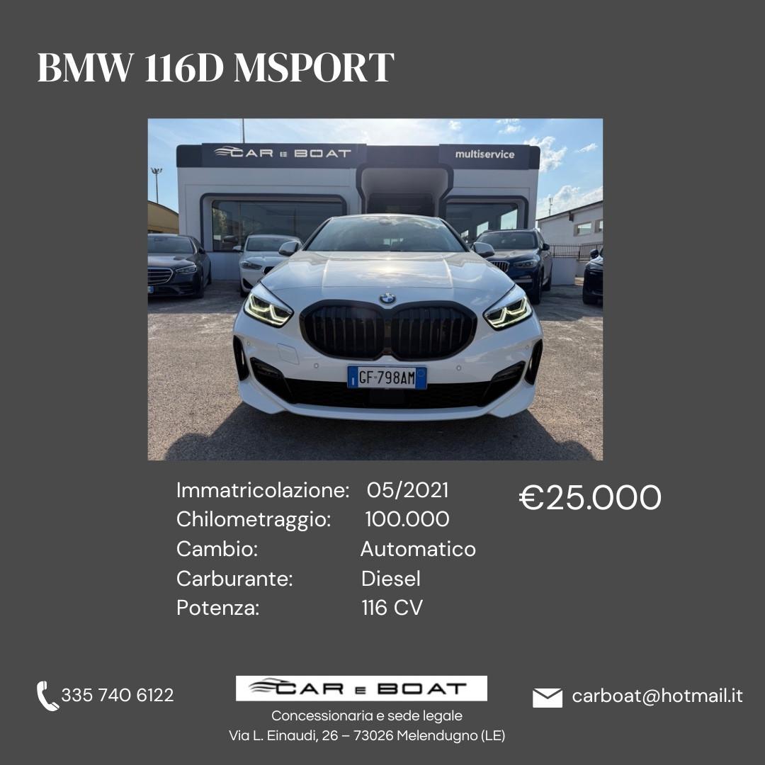 Bmw 116 116d 5p. Msport