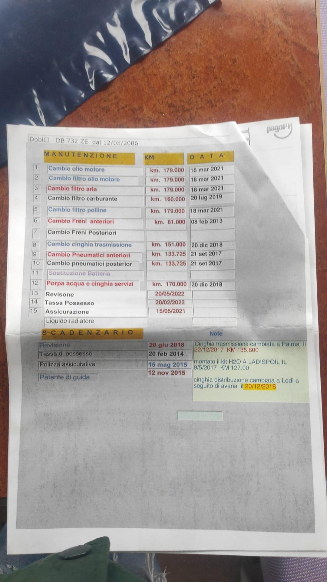 Fiat Doblo Doblò 1.9 MJ Cargo Maxi Gancio Traino 105CV